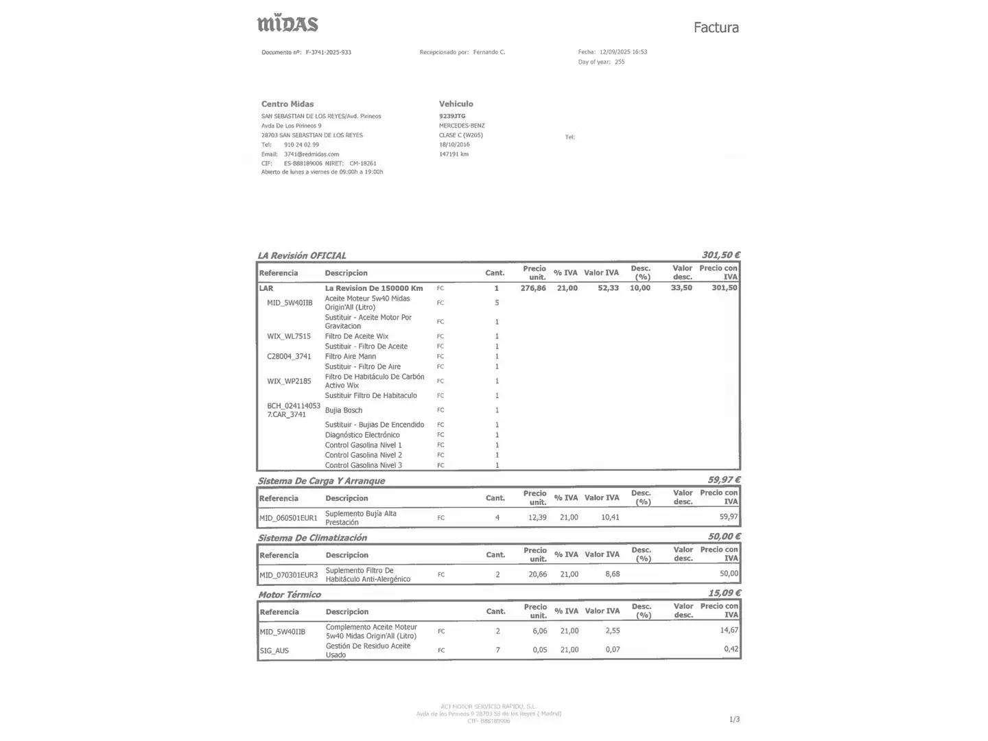 Foto Mercedes Clase C Mercedes-Benz Clase C C 250 Avantgarde (211 CV)