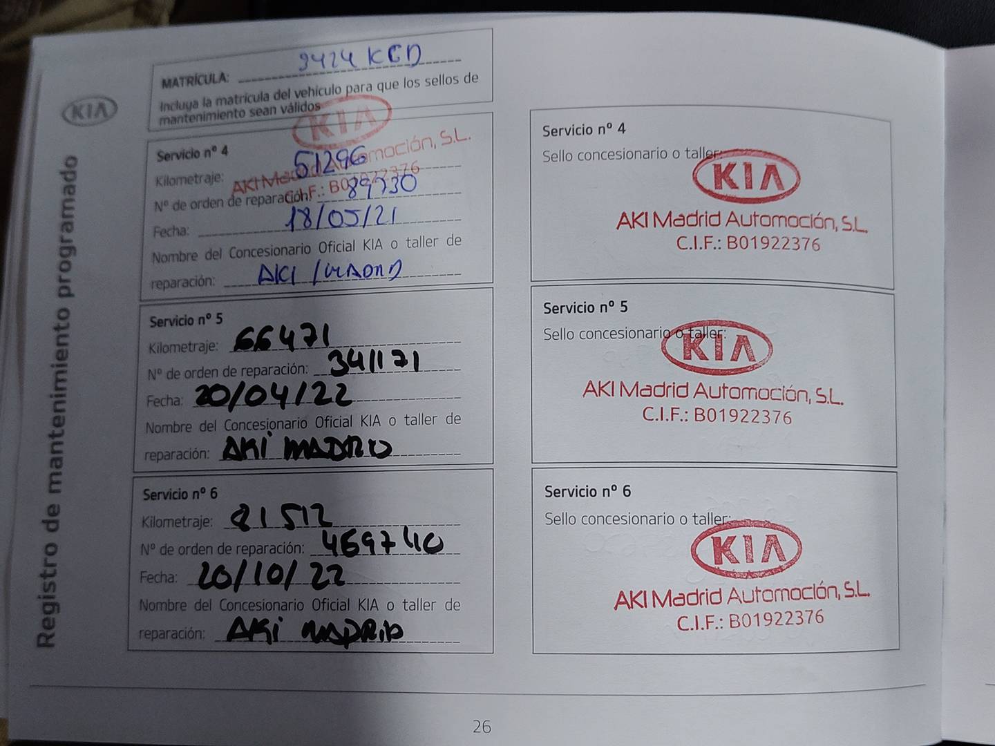 Foto del mantenimiento del KIA Niro KIA Niro 1.6 GDi HEV Híbrido Drive (141 CV)