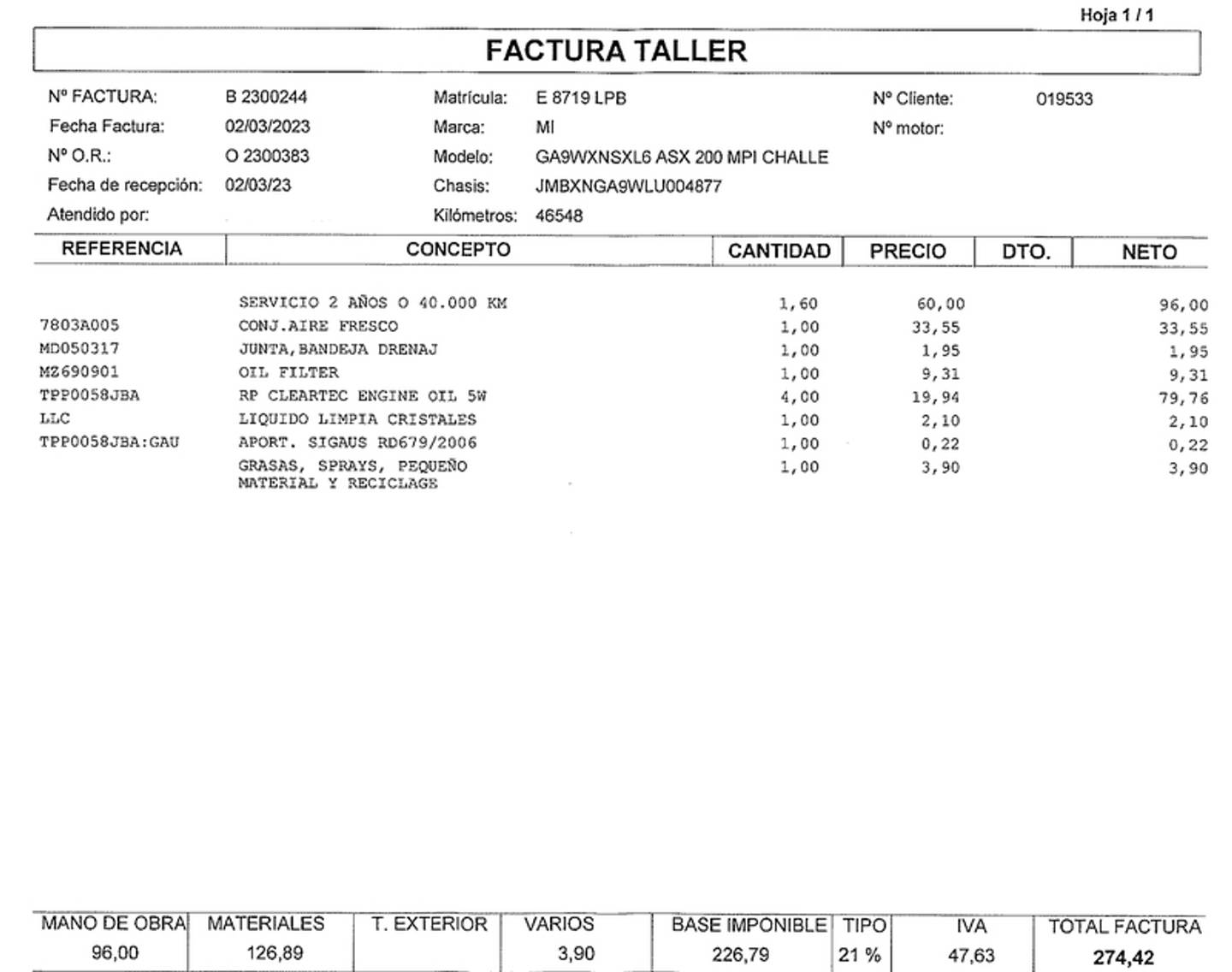 Foto Mitsubishi ASX Mitsubishi ASX 200 MPI Challenge (150 CV)