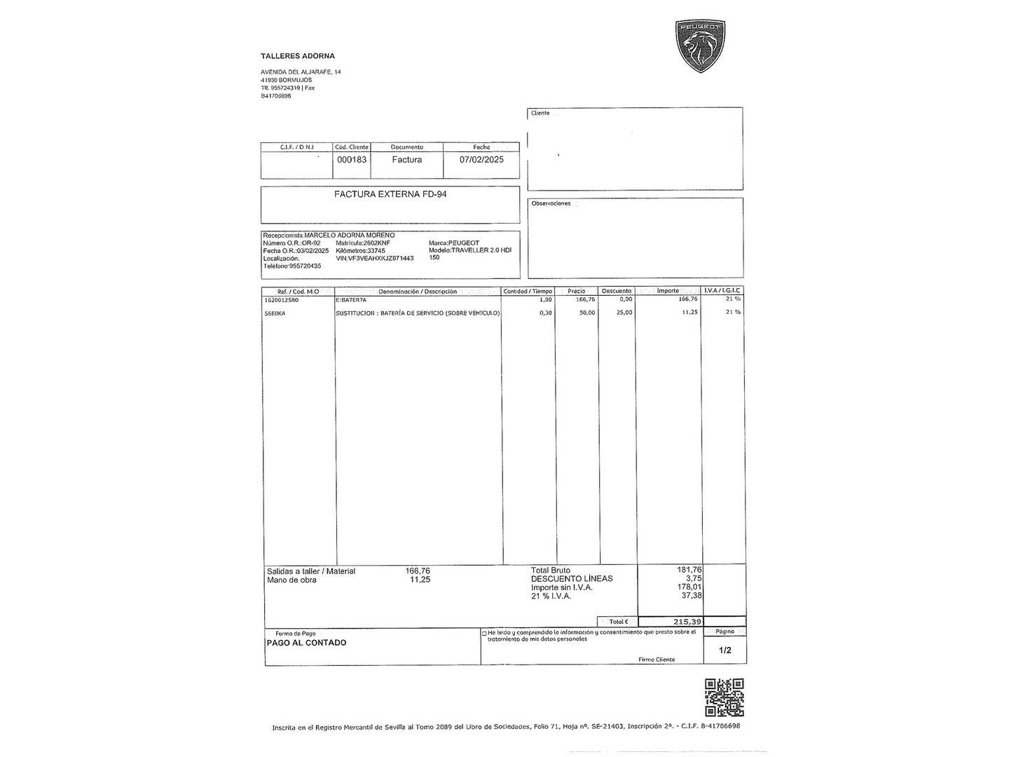 Foto Peugeot Traveller Peugeot Traveller 2.0 BlueHDi Allure Standard (150 CV) 7 Plazas