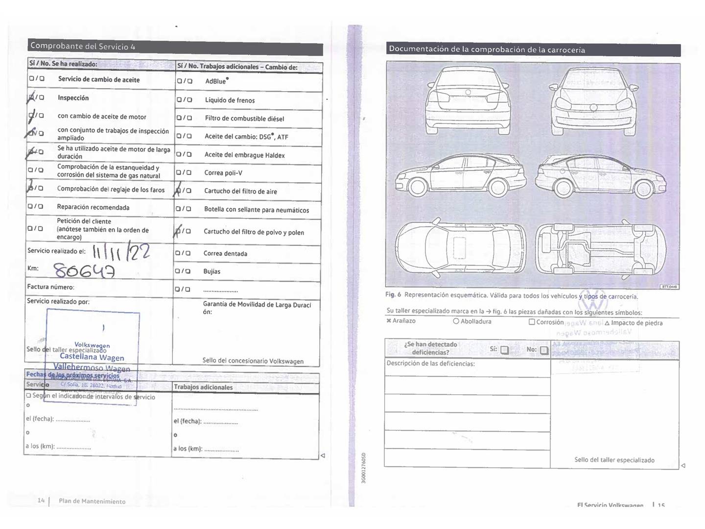 Foto del mantenimiento del Volkswagen Passat Volkswagen Passat Variant Advance 1.4 TSI ACT BMT (150 CV)