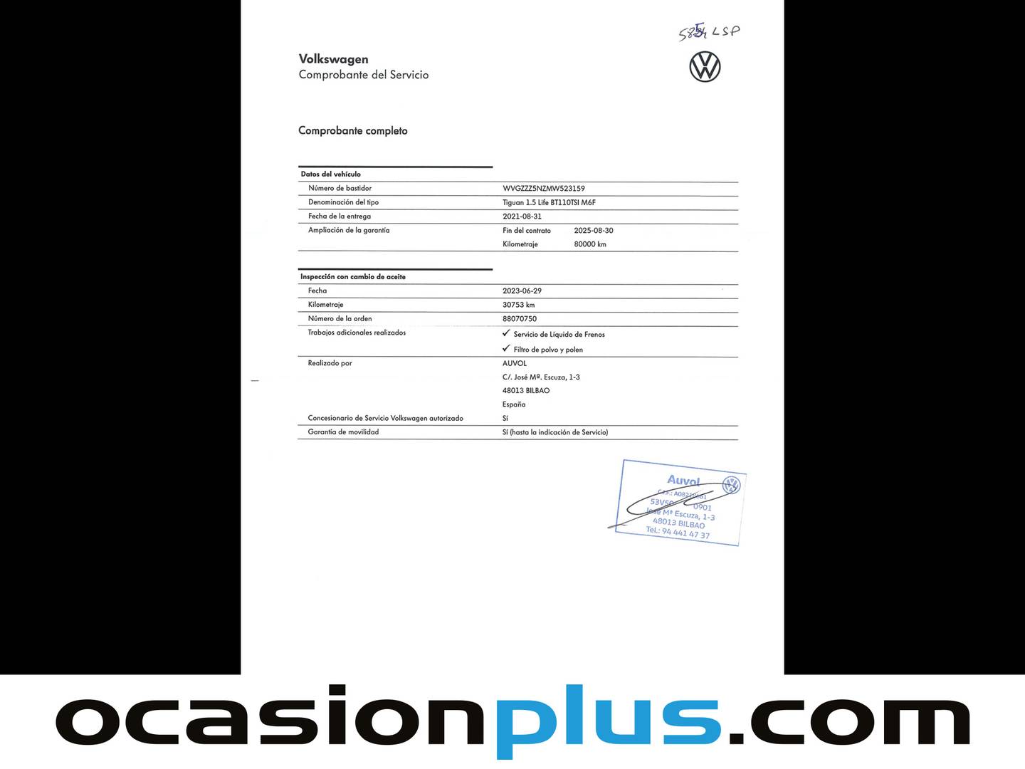 Foto del mantenimiento del Volkswagen Tiguan Volkswagen Tiguan Life 1.5 TSI (150 CV)