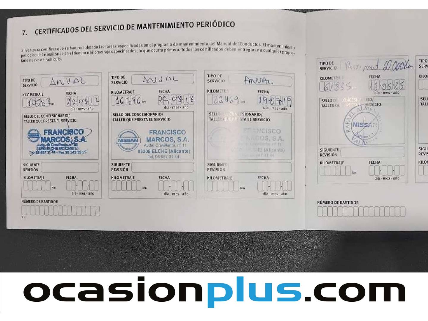 Foto del mantenimiento del Nissan NOTE Nissan Note 1.2G Acenta (80 CV)