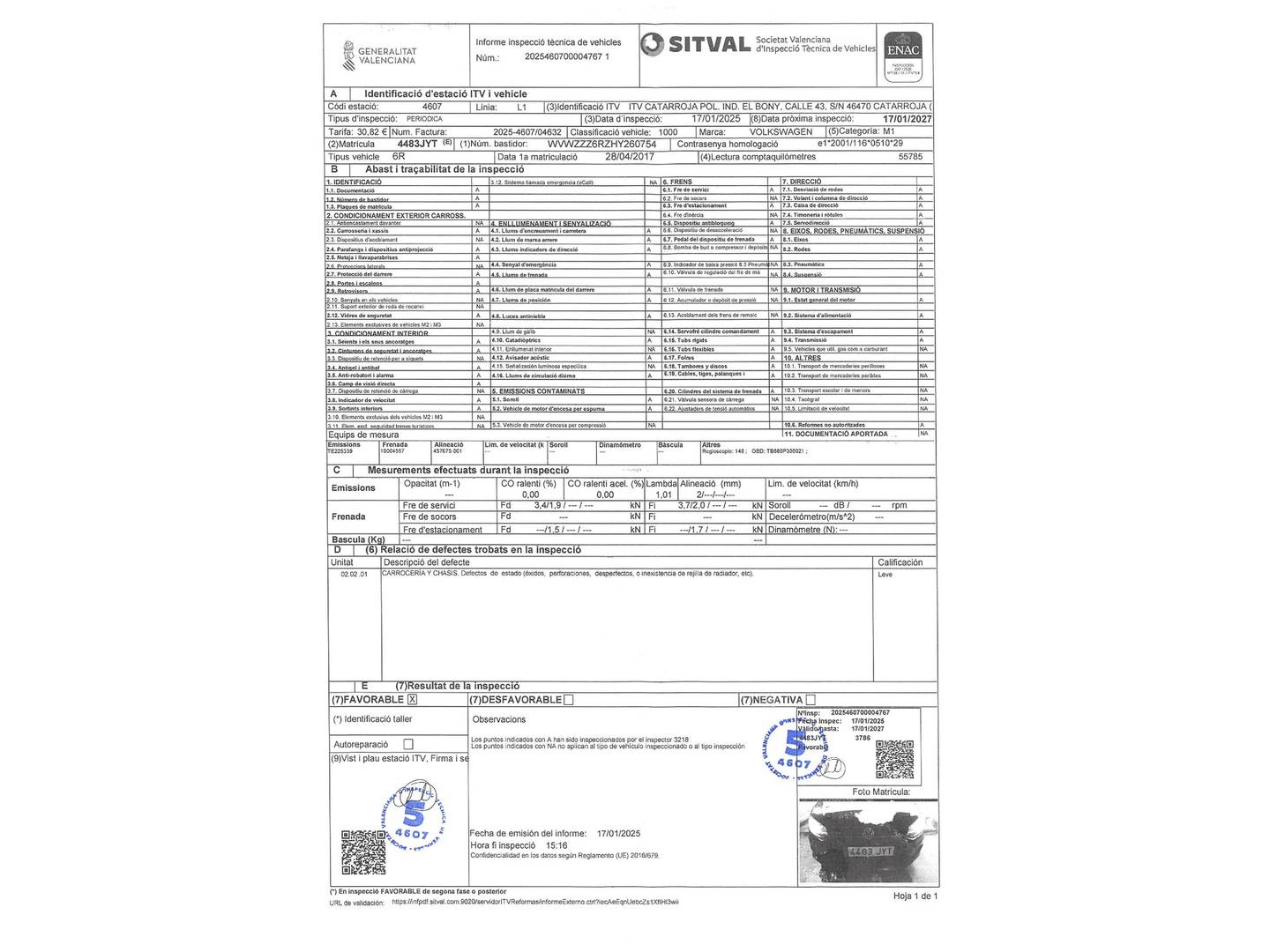 Foto del certificado del Volkswagen Polo Volkswagen Polo GTI 1.8 TSI BMT (192 CV) DSG