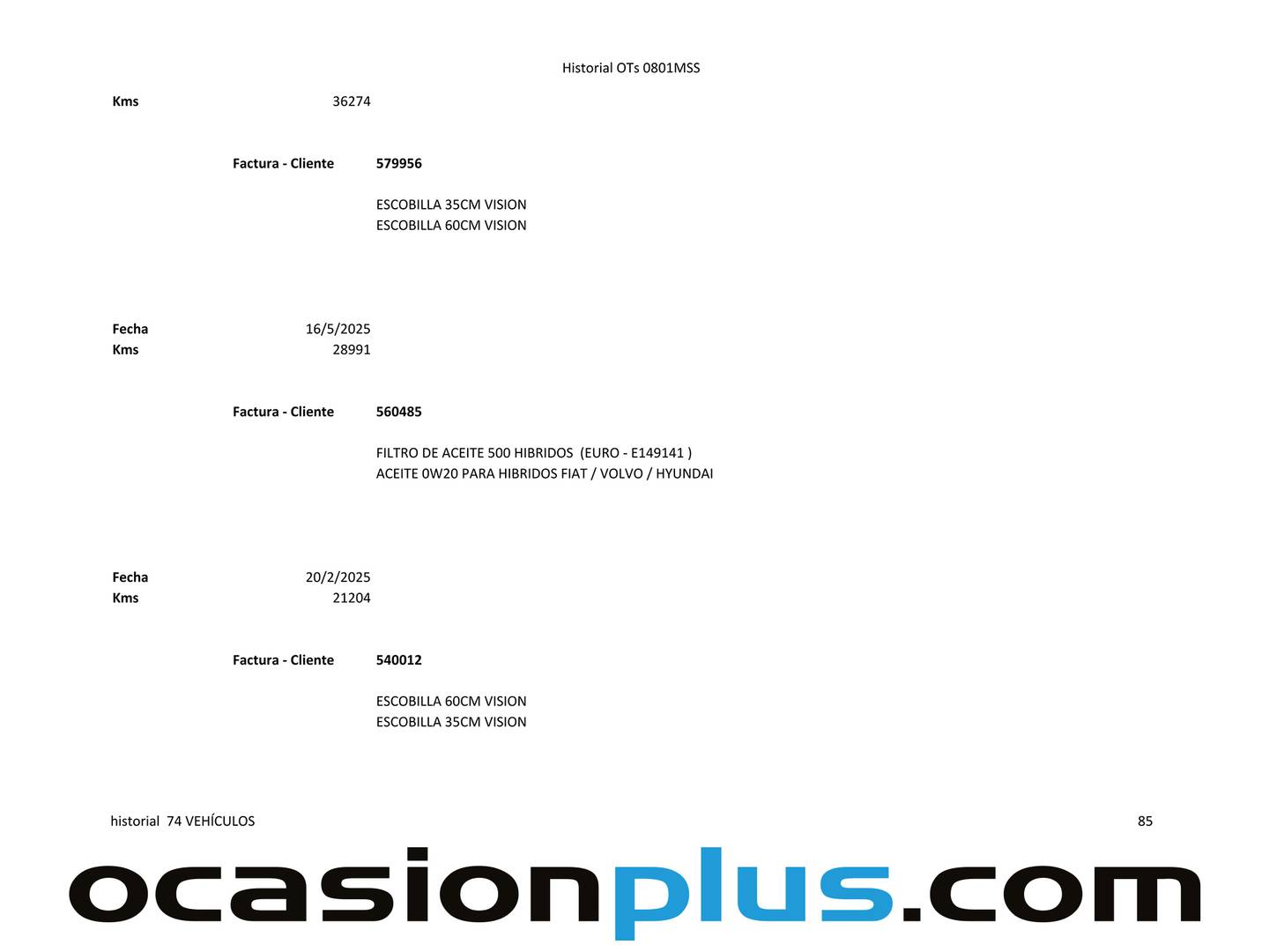 Foto del mantenimiento del Fiat 500 Fiat 500 1.0 Hybrid Dolcevita (70 CV)