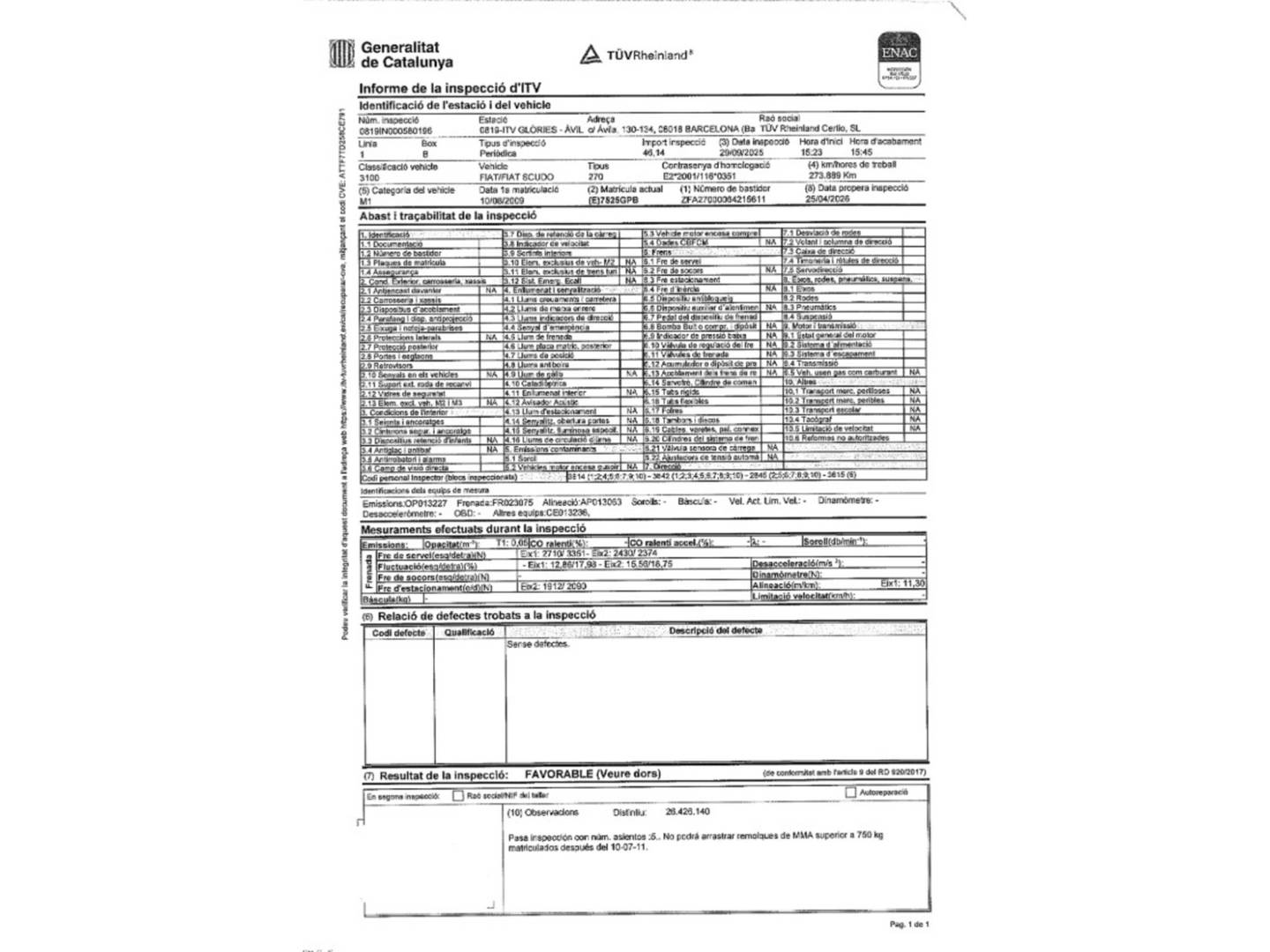 Fiat Scudo Fiat Scudo Combi 2.0 MultiJet 10 Standard Corto (120 CV) de segunda mano