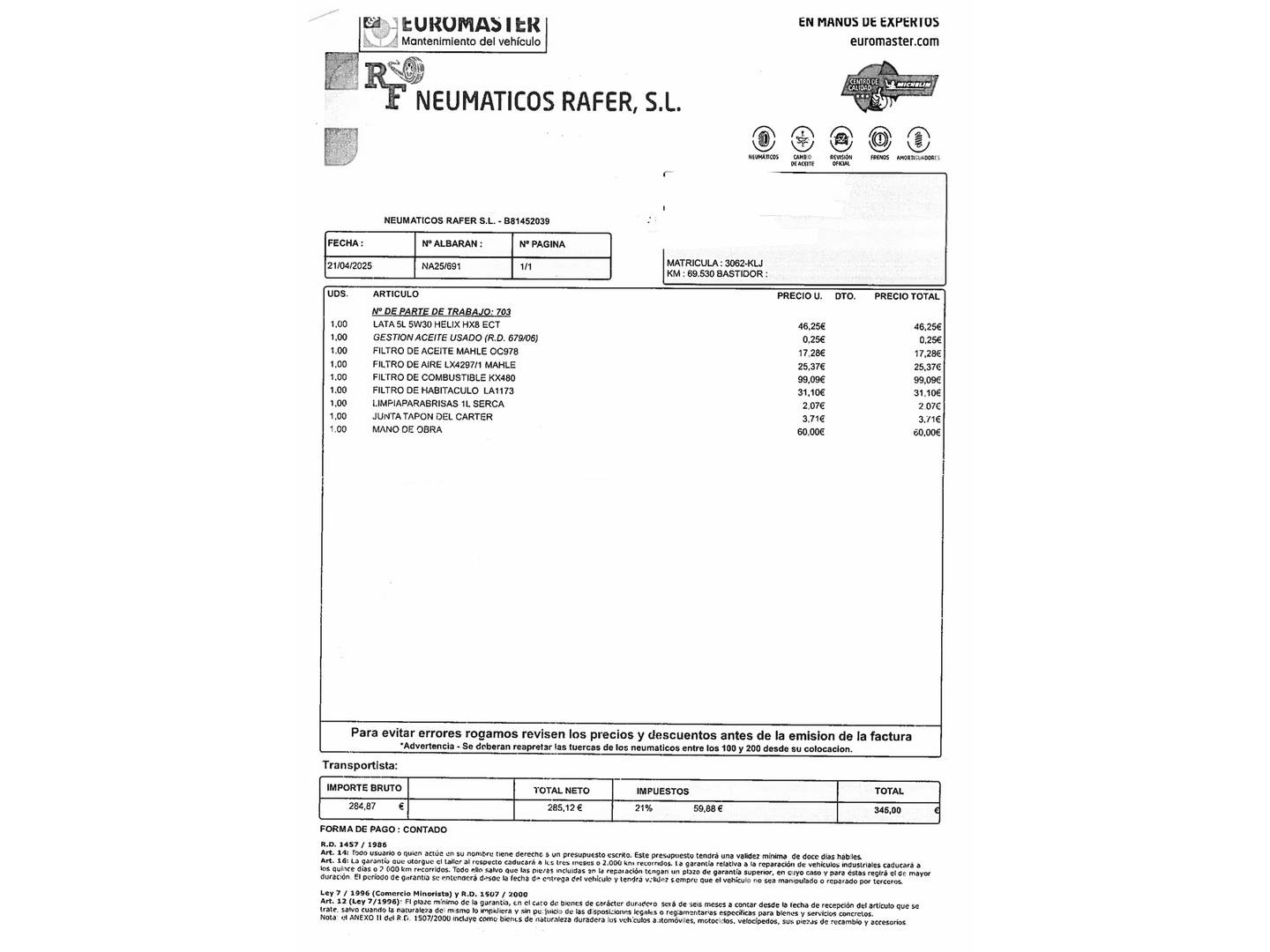 Foto del mantenimiento del Renault Scénic Renault Scenic dCi 110 Zen Energy (110 CV)
