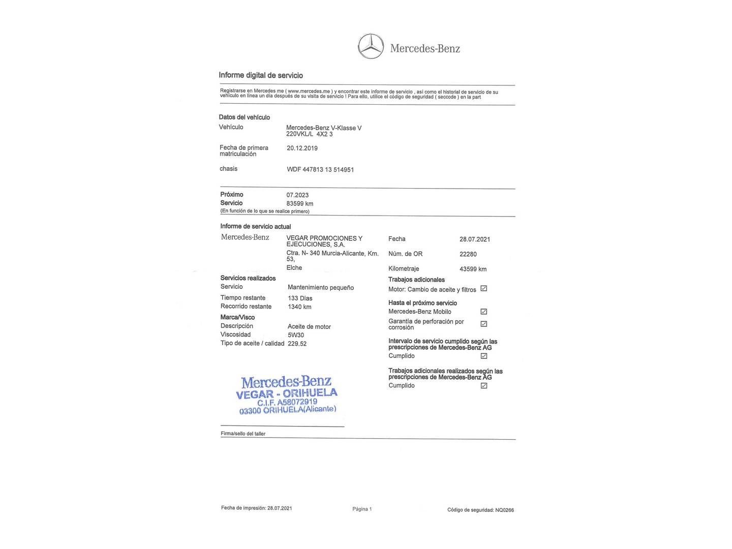 Foto Mercedes Clase V Mercedes-Benz Clase V V 220 d Largo (163 CV) 7 Plazas