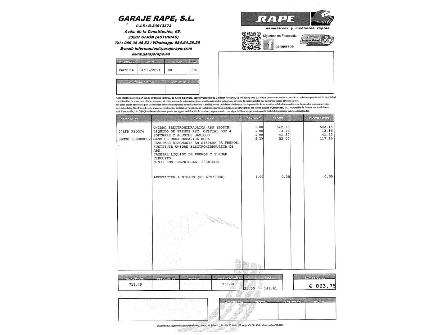 Foto del mantenimiento del Opel Corsa Opel Corsa 1.3 ecoFlex C´Mon (75 CV)