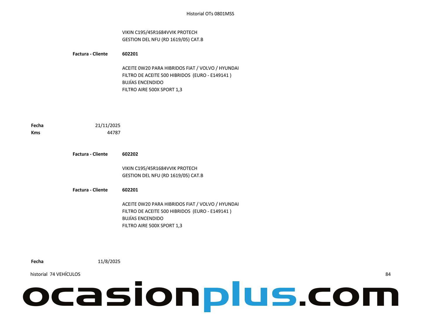 Foto del mantenimiento del Fiat 500 Fiat 500 1.0 Hybrid Dolcevita (70 CV)