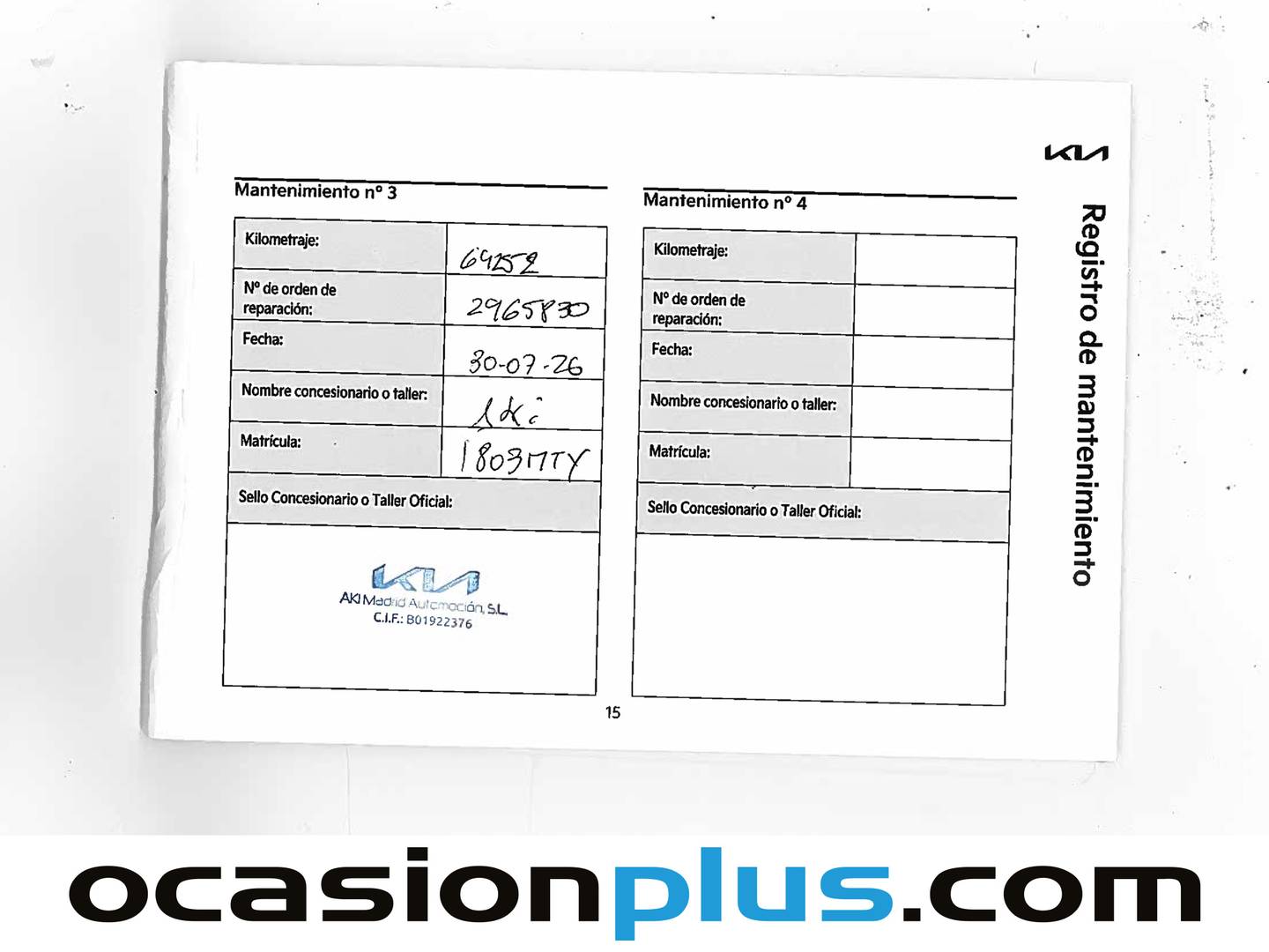 Foto del mantenimiento del KIA Sportage KIA Sportage 1.6 CRDi MHEV Drive 4x2 (136 CV)