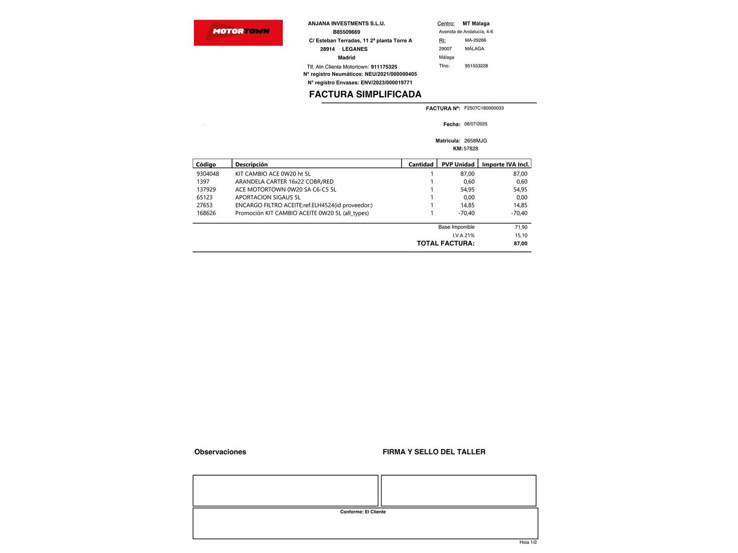 Foto del mantenimiento del KIA Ceed KIA Ceed 1.6 MHEV iMT Drive (136 CV)