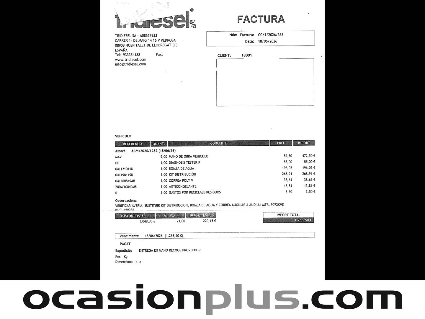 Foto del mantenimiento del Audi A4 Audi A4 Avant Black line edition 2.0 TDI (150 CV) S tronic Pack S-Line