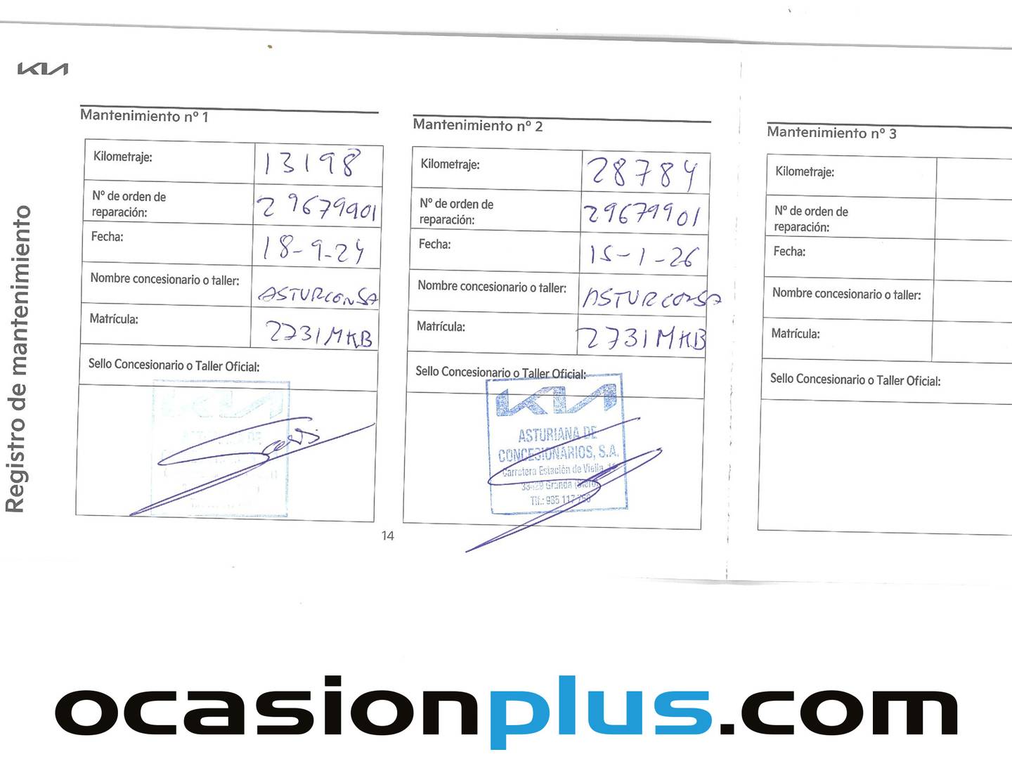 Foto del mantenimiento del KIA Stonic Kia Stonic 1.0 T-GDi MHEV Style Edition (100 CV)