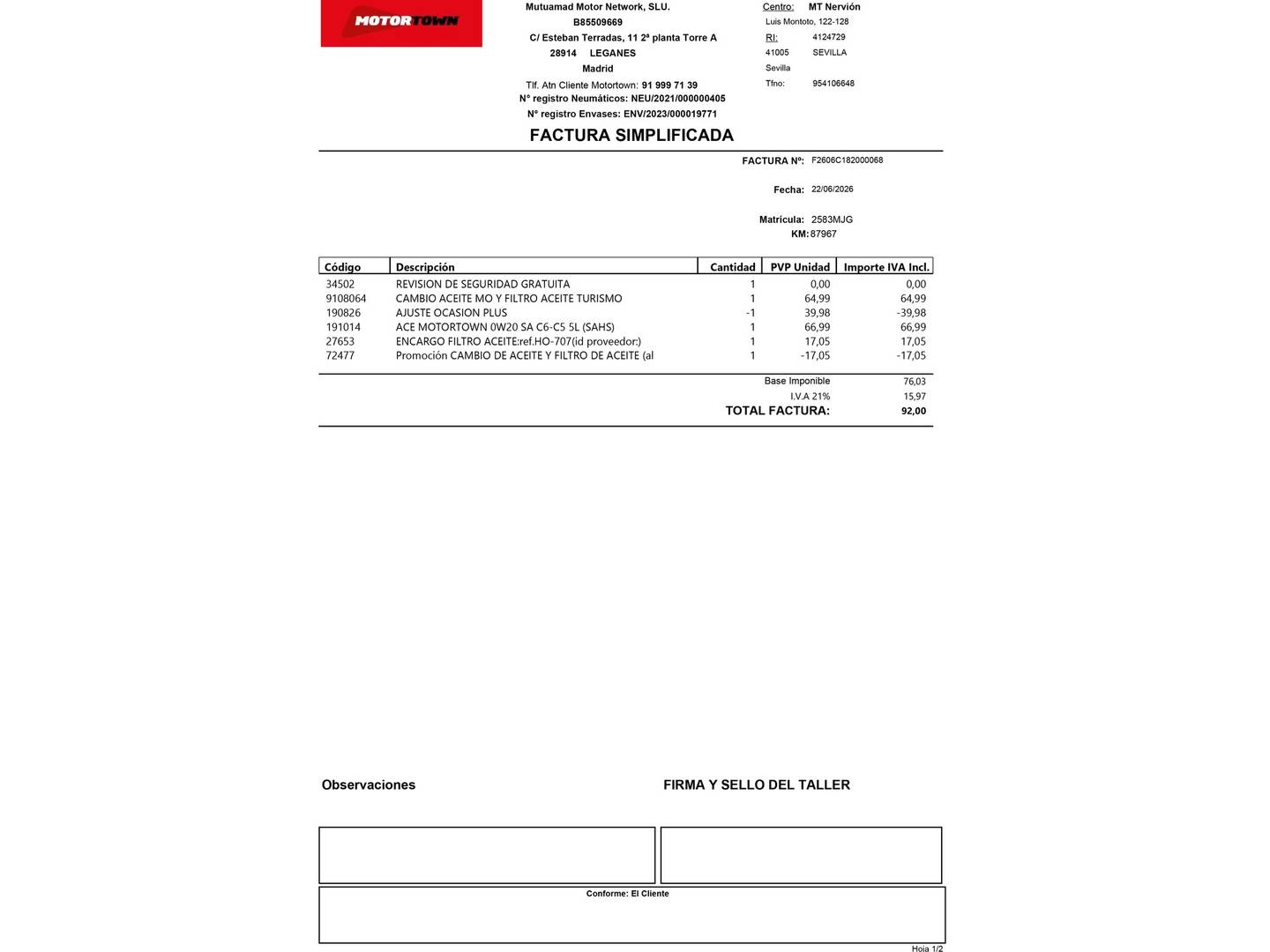 Foto del mantenimiento del KIA Ceed KIA Ceed 1.6 MHEV iMT Drive (136 CV)