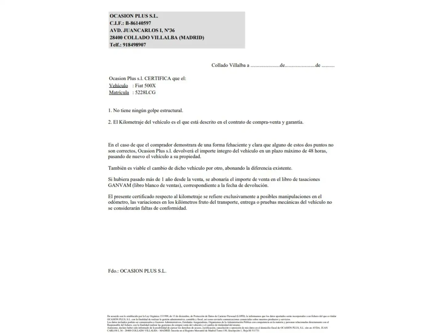 Certificado