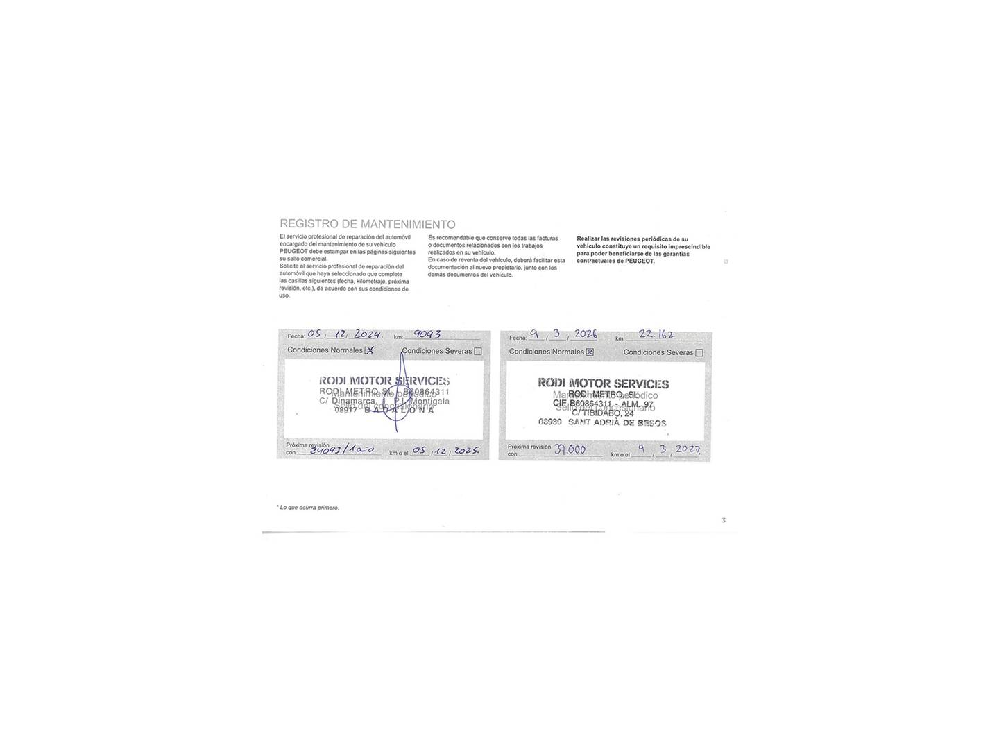 Foto del mantenimiento del Peugeot 208 Peugeot 208 PureTech 100 Allure Pack EAT8 75 kW (100 CV)