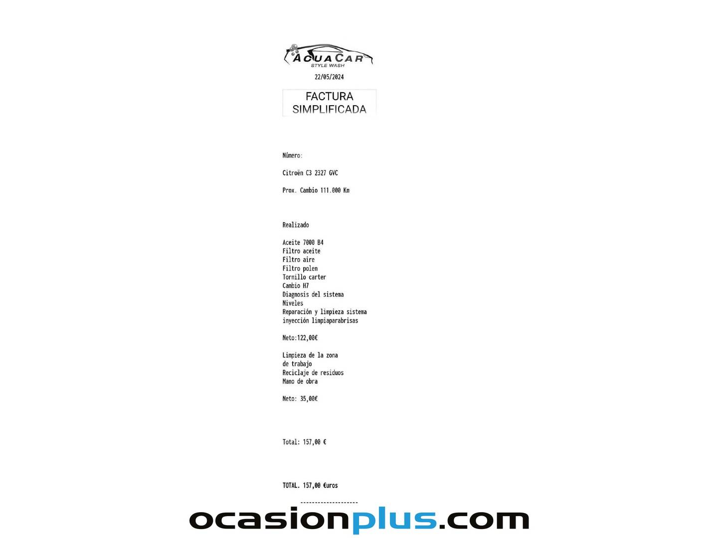 Foto del mantenimiento del Citroën C3 Citroën C3 1.4 VTI Exclusive (95 CV)