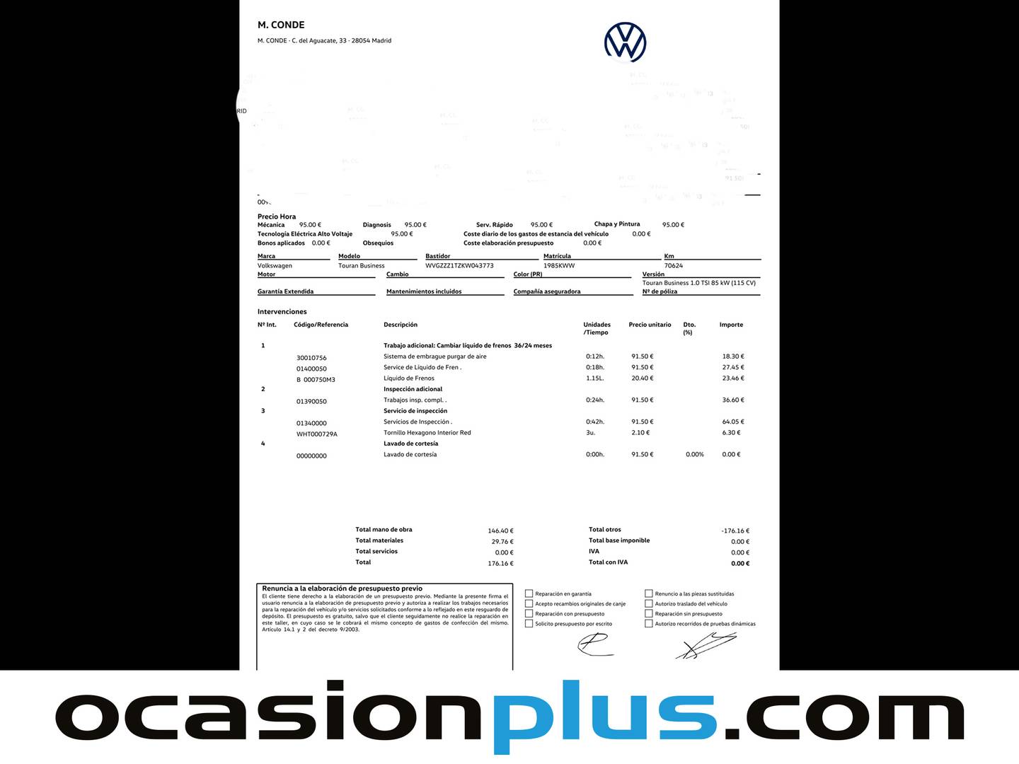 Foto Volkswagen Touran Volkswagen Touran 1.0 TSI Business  (116 CV)