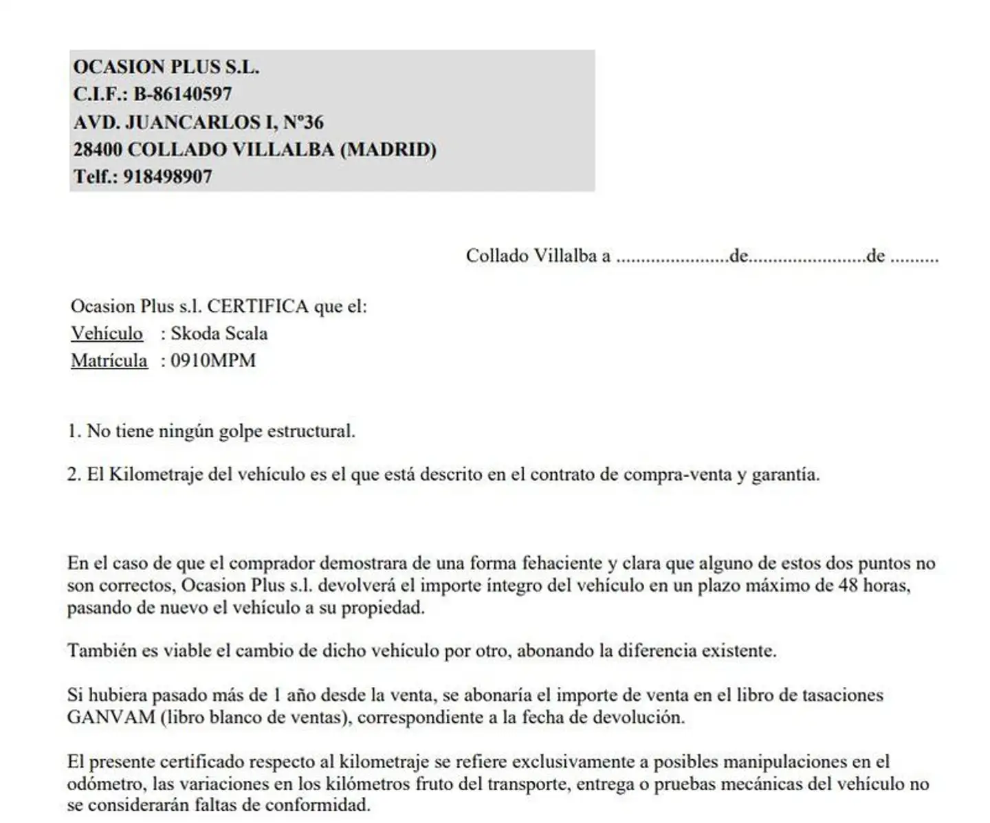 Certificado
