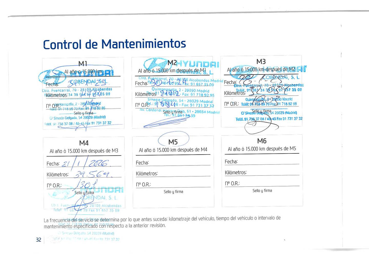 Foto del mantenimiento del Hyundai Kona Hyundai Kona 1.6 GDI HEV Maxx DCT (141 CV)