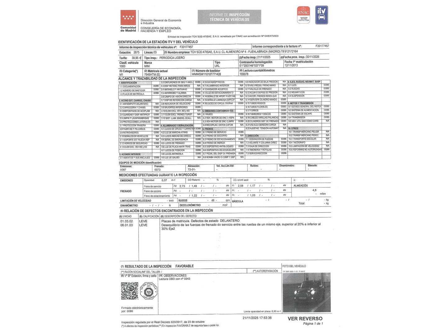 Mini MINI Mini MINI One D (90 CV) de segunda mano