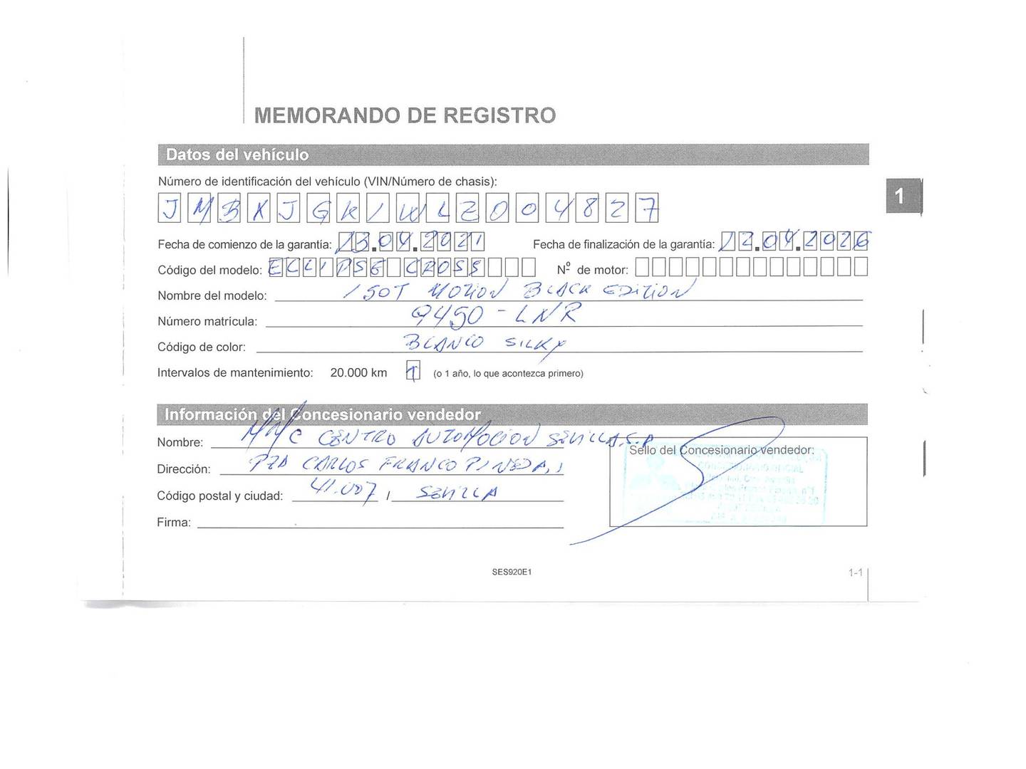 Foto del mantenimiento del Mitsubishi Eclipse Cross Mitsubishi Eclipse Cross 150T Spirit (163 CV)