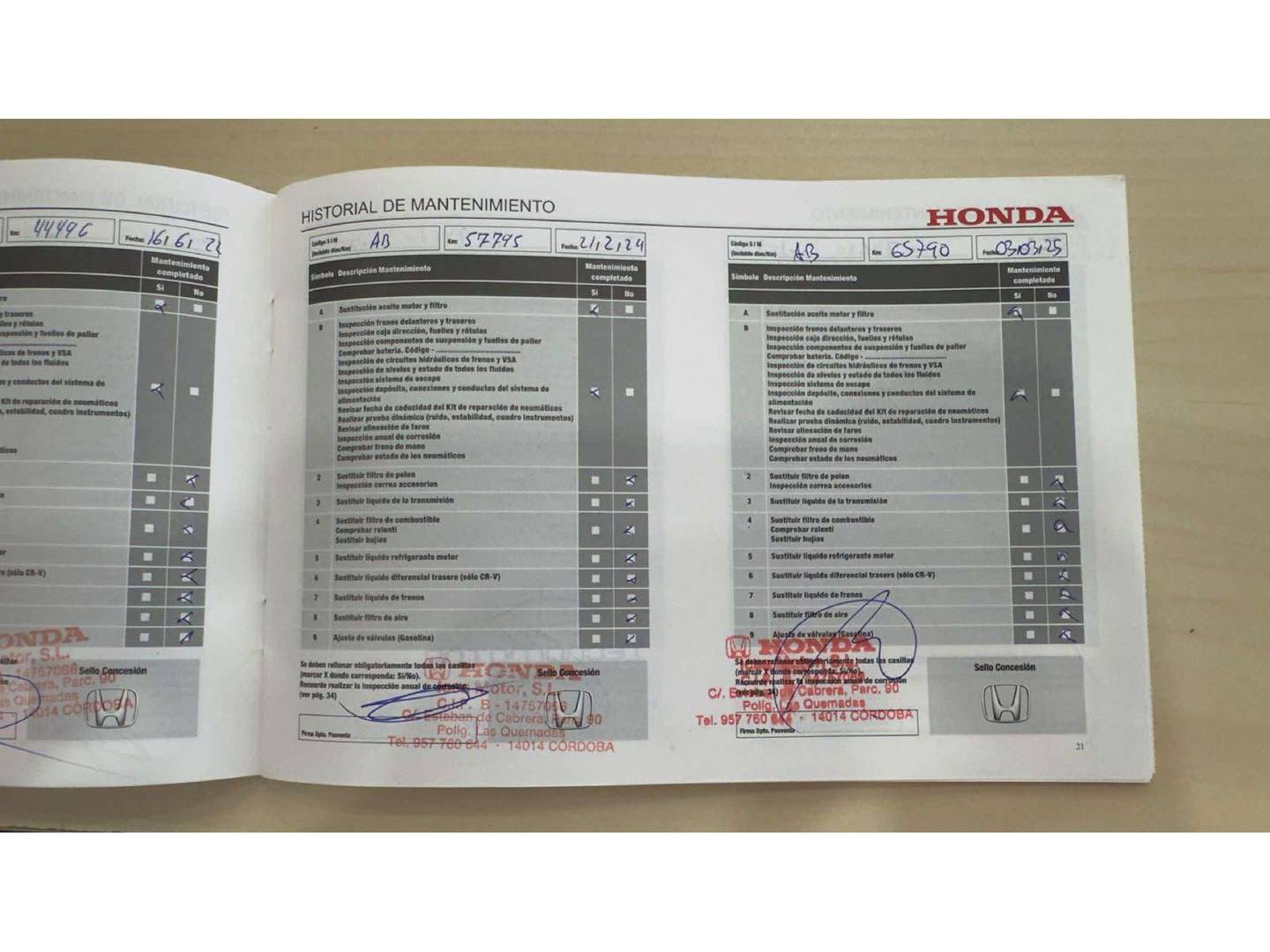 Foto del mantenimiento del Honda HR-V Honda HR-V 1.5 i-VTEC Elegance (130 CV)
