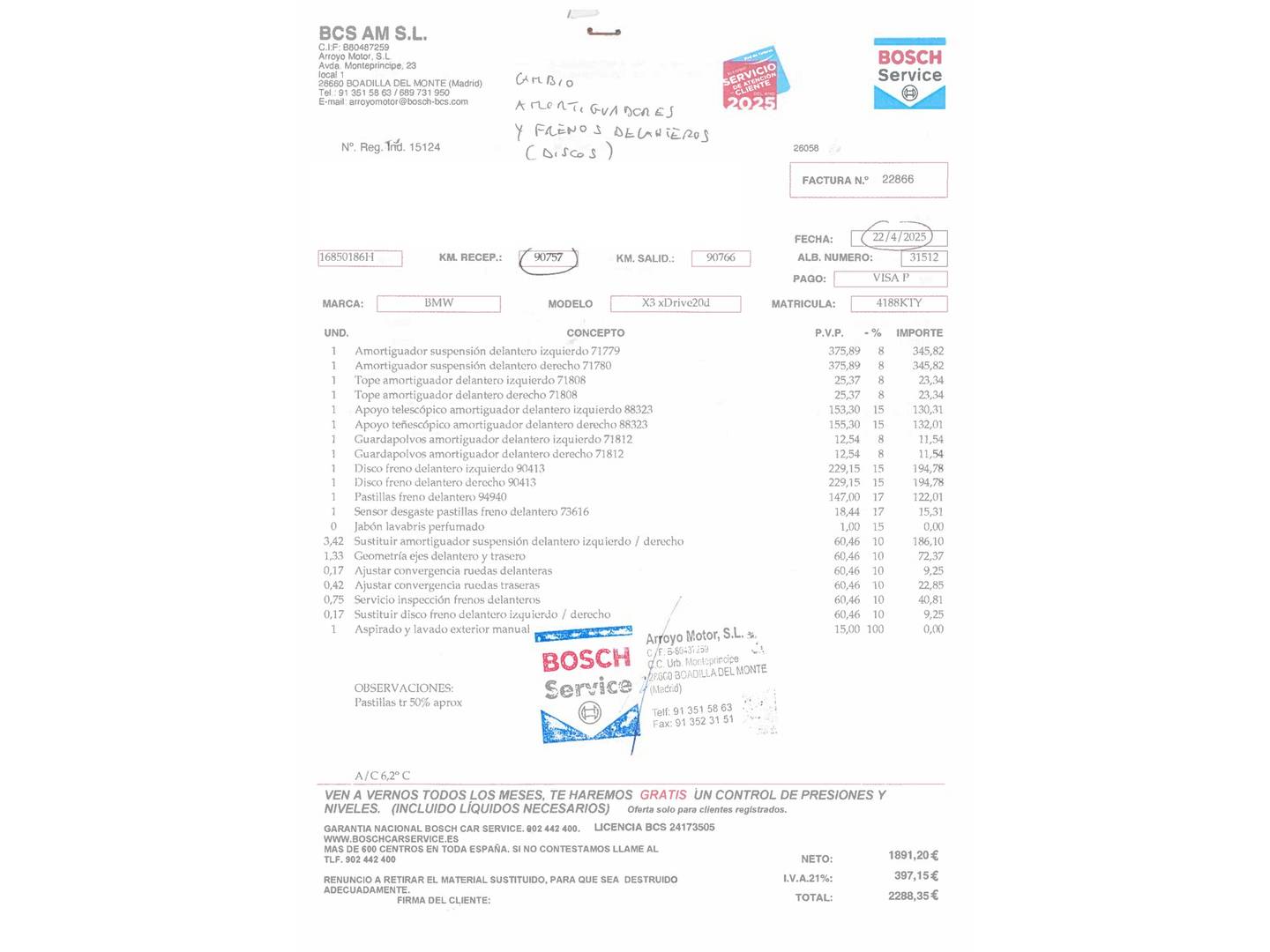Foto BMW X3 BMW X3 xDrive20d (190 CV)