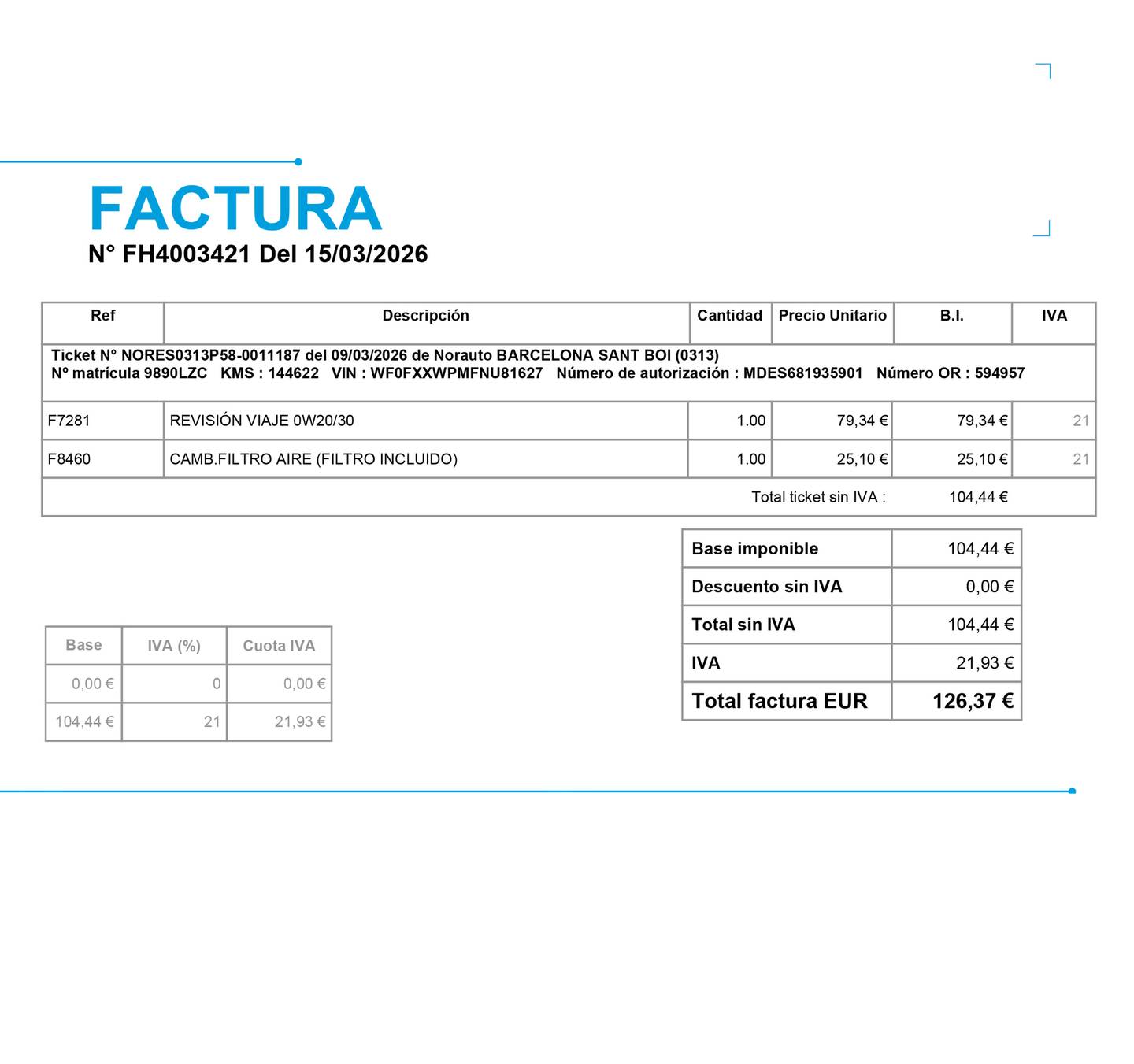 Foto del mantenimiento del Ford Kuga Ford Kuga 1.5T EcoBoost ST-Line X 4x2 (150 CV)