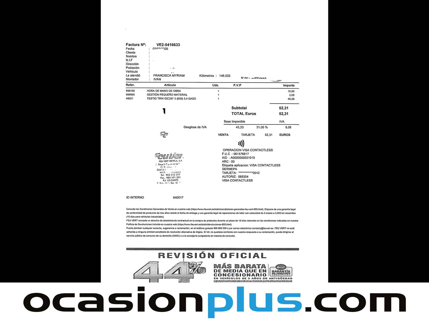 Foto del mantenimiento del BMW Serie 3 BMW Serie 3 330i  (258 CV)