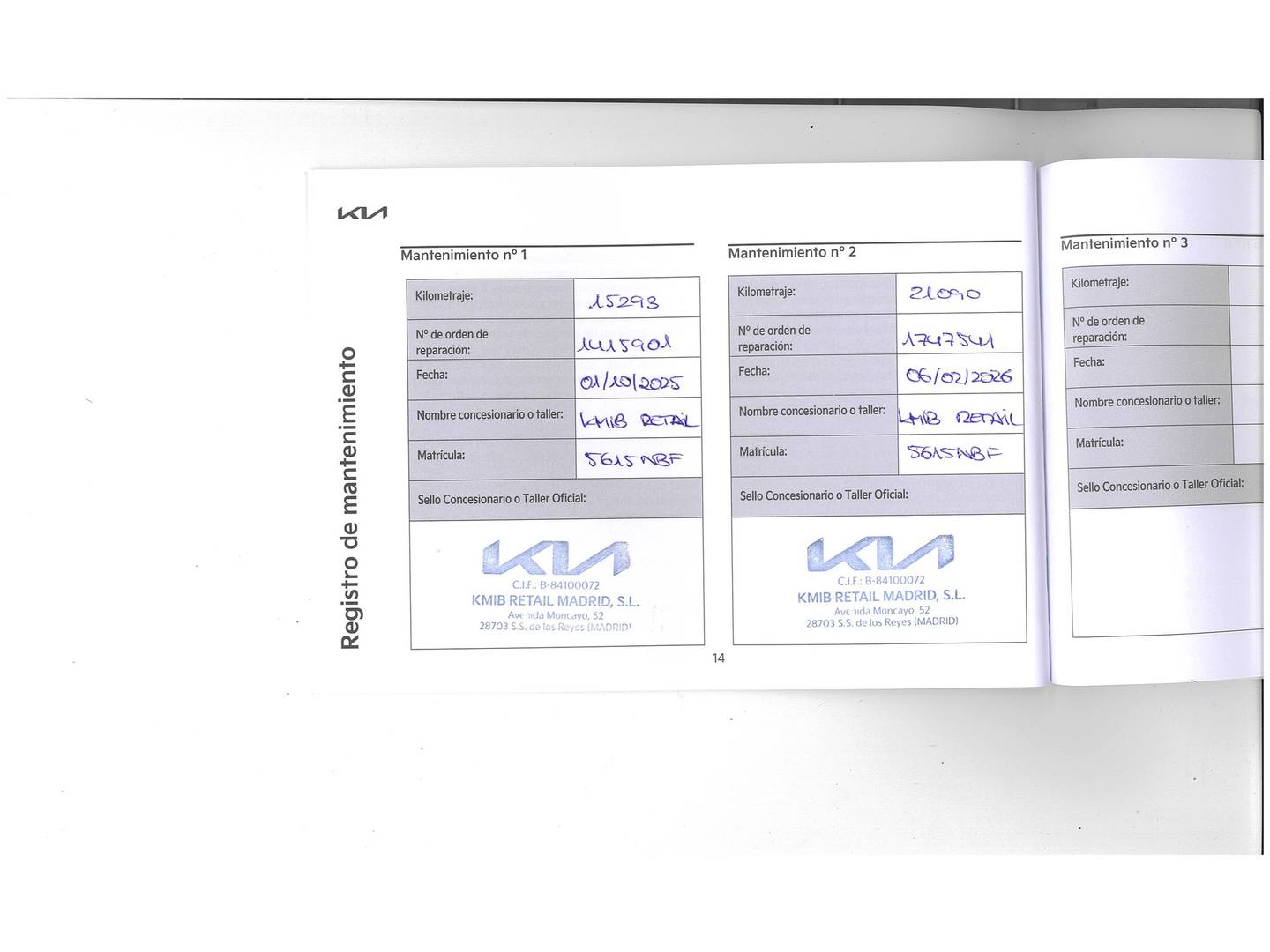 Foto del mantenimiento del KIA XCeed KIA XCeed 1.0 T-GDi Drive (100 CV)