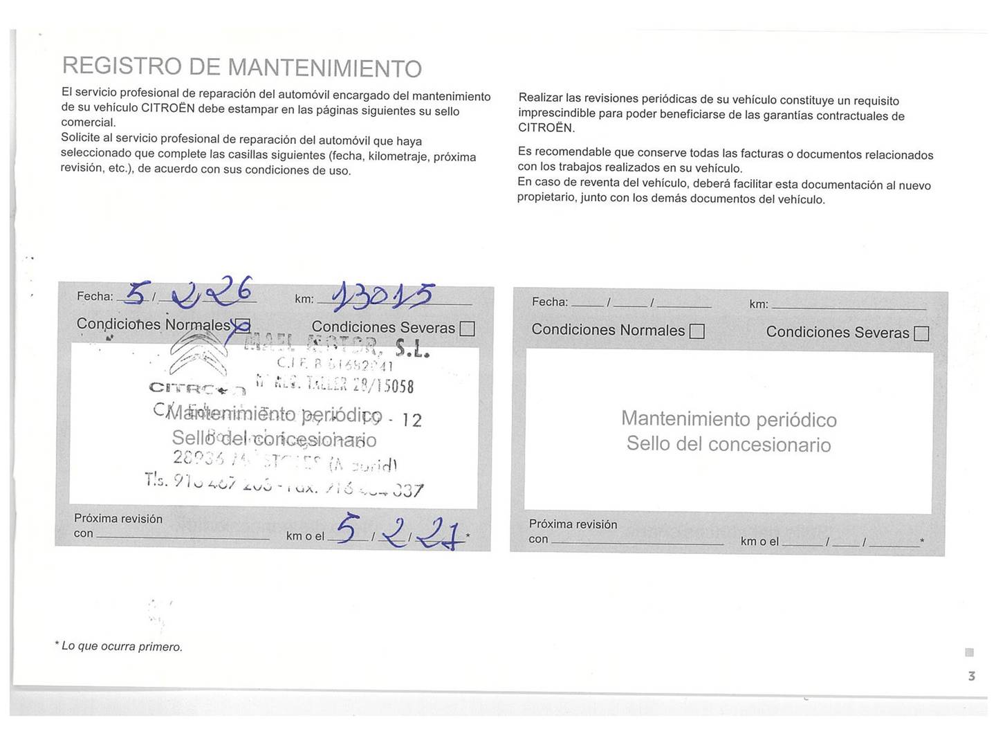 Foto del mantenimiento del Citroën C4 X Citroën C4 X Hybrid 136 e-DCS6 Plus (136 CV)