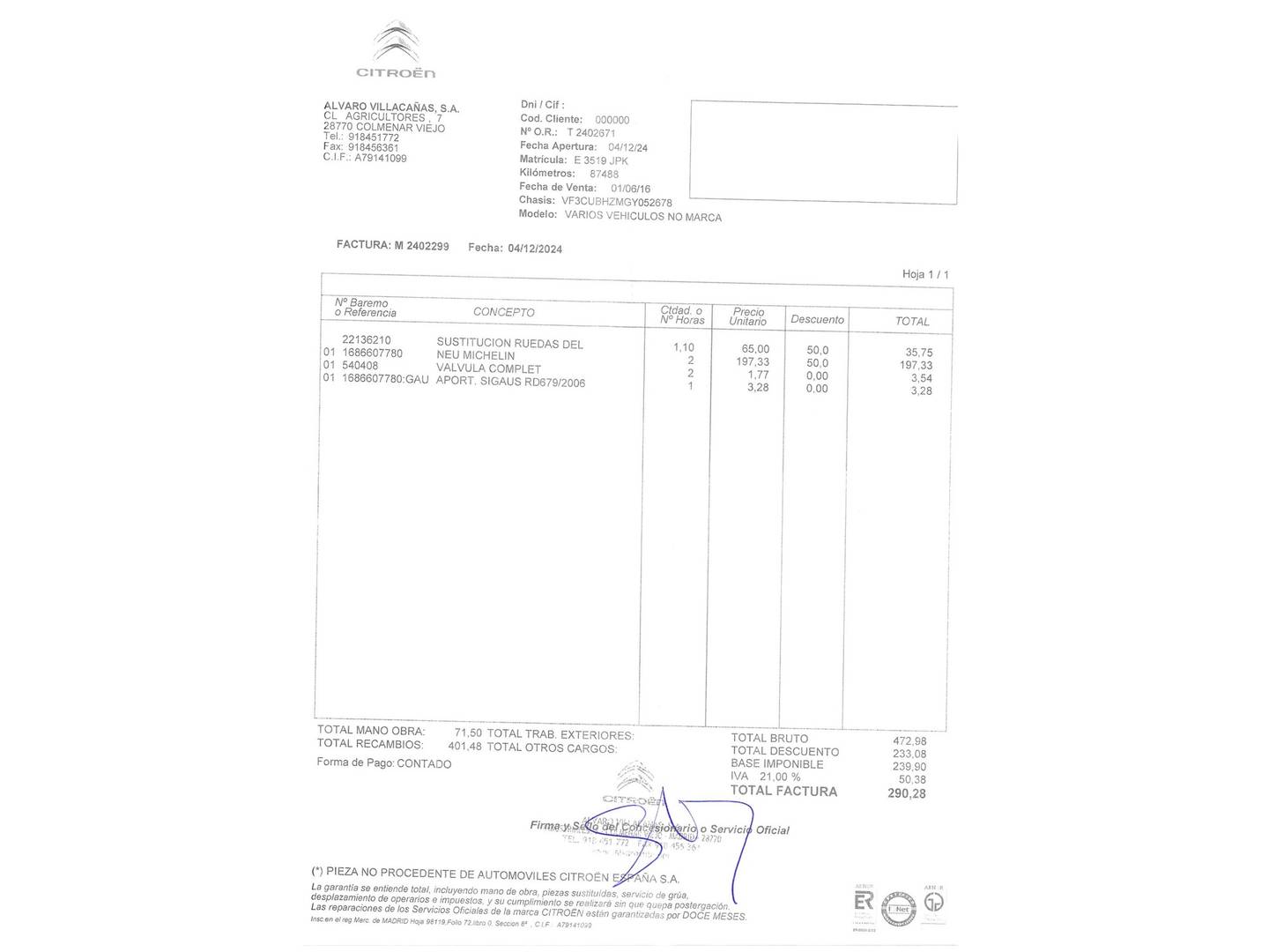 Foto del mantenimiento del Peugeot 2008 Peugeot 2008 BlueHDI 120 Allure  (120 CV)