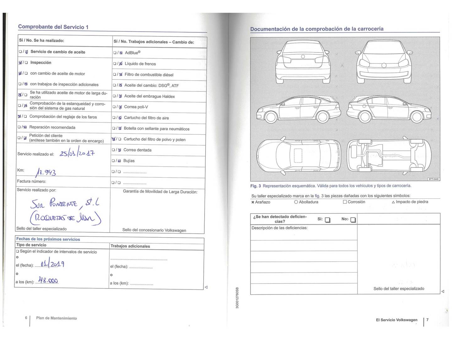 Foto del mantenimiento del Volkswagen Golf Sportsvan Volkswagen Golf Sportsvan Advance 1.6 TDI BMT (110 CV)