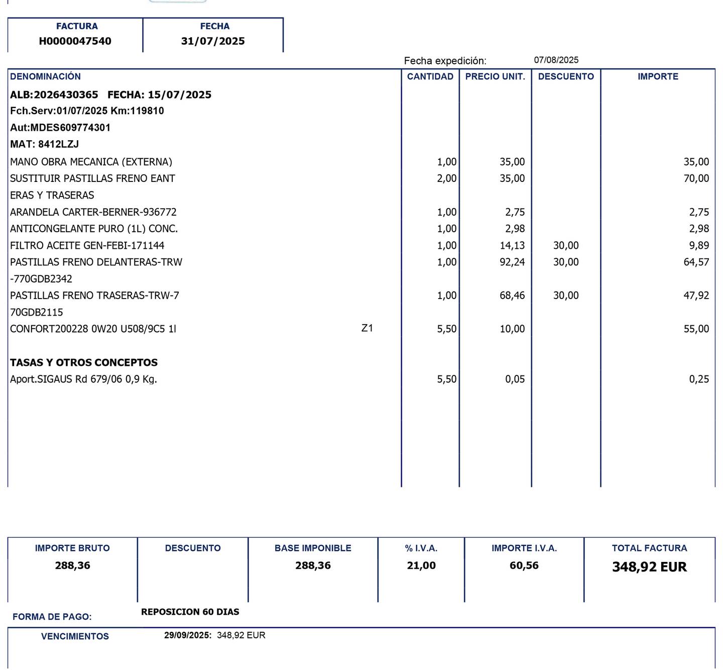 Foto del mantenimiento del Ford Kuga Ford Kuga 1.5 EcoBoost S&S ST-Line 4x2 (150 CV)