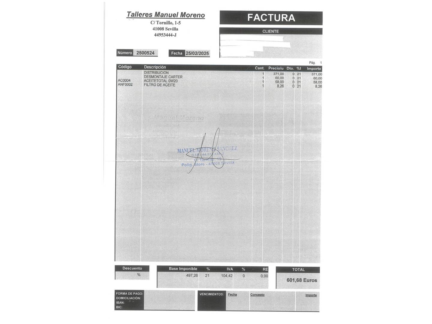 Foto del mantenimiento del DS DS 4 DS DS4 1.2 PureTech S&S Style (131 CV)