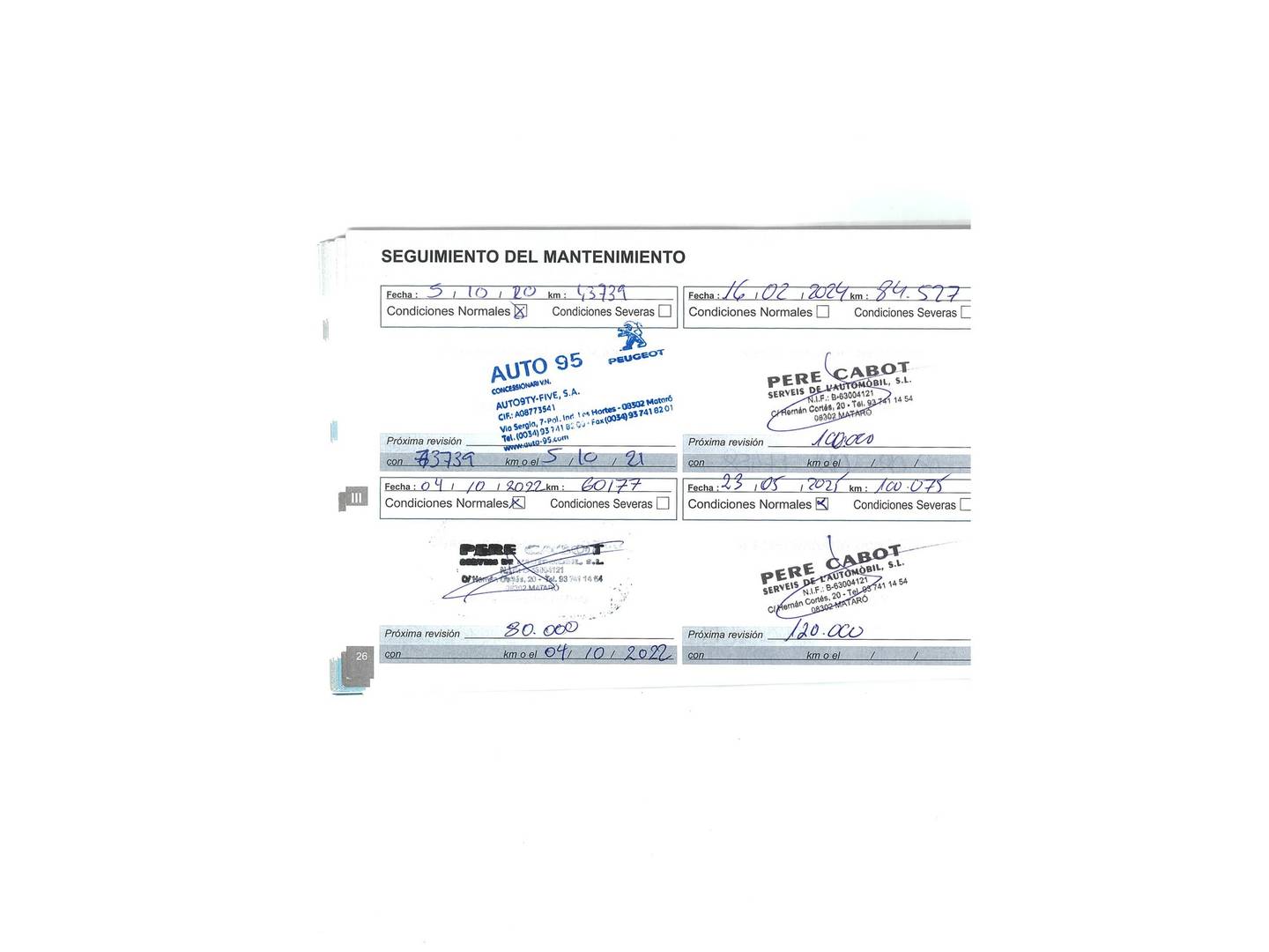 Foto del mantenimiento del Peugeot 3008 Peugeot 3008 BlueHDI 120 S&S GT-Line (120 CV)