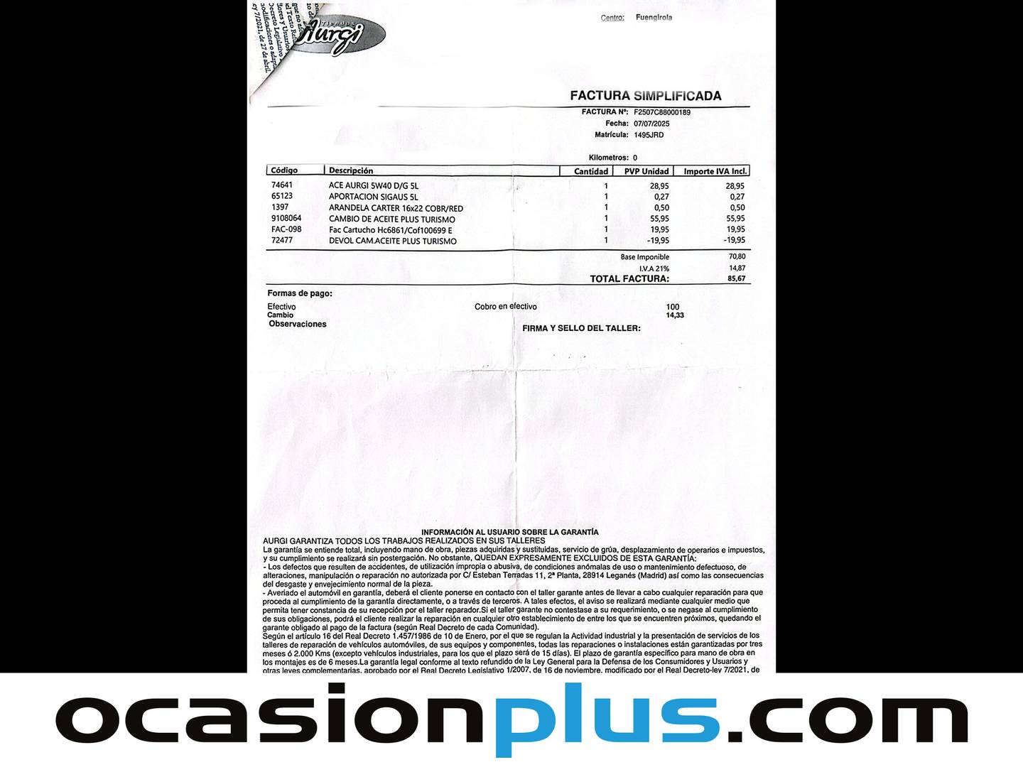 Foto del mantenimiento del Peugeot 208 Peugeot 208 1.6 BlueHDi S&S Active (75 CV)