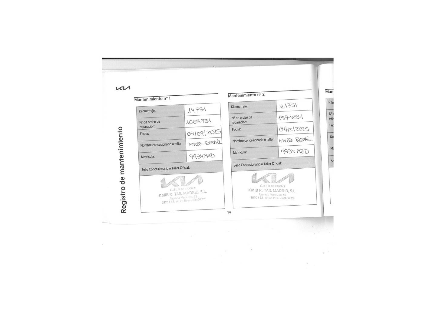 Foto del mantenimiento del KIA Ceed KIA Ceed 1.0 T-GDI Drive (100 CV)
