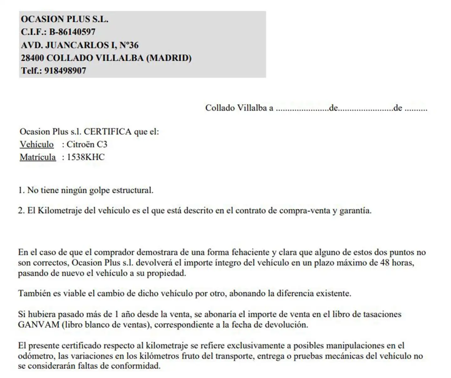 Certificado