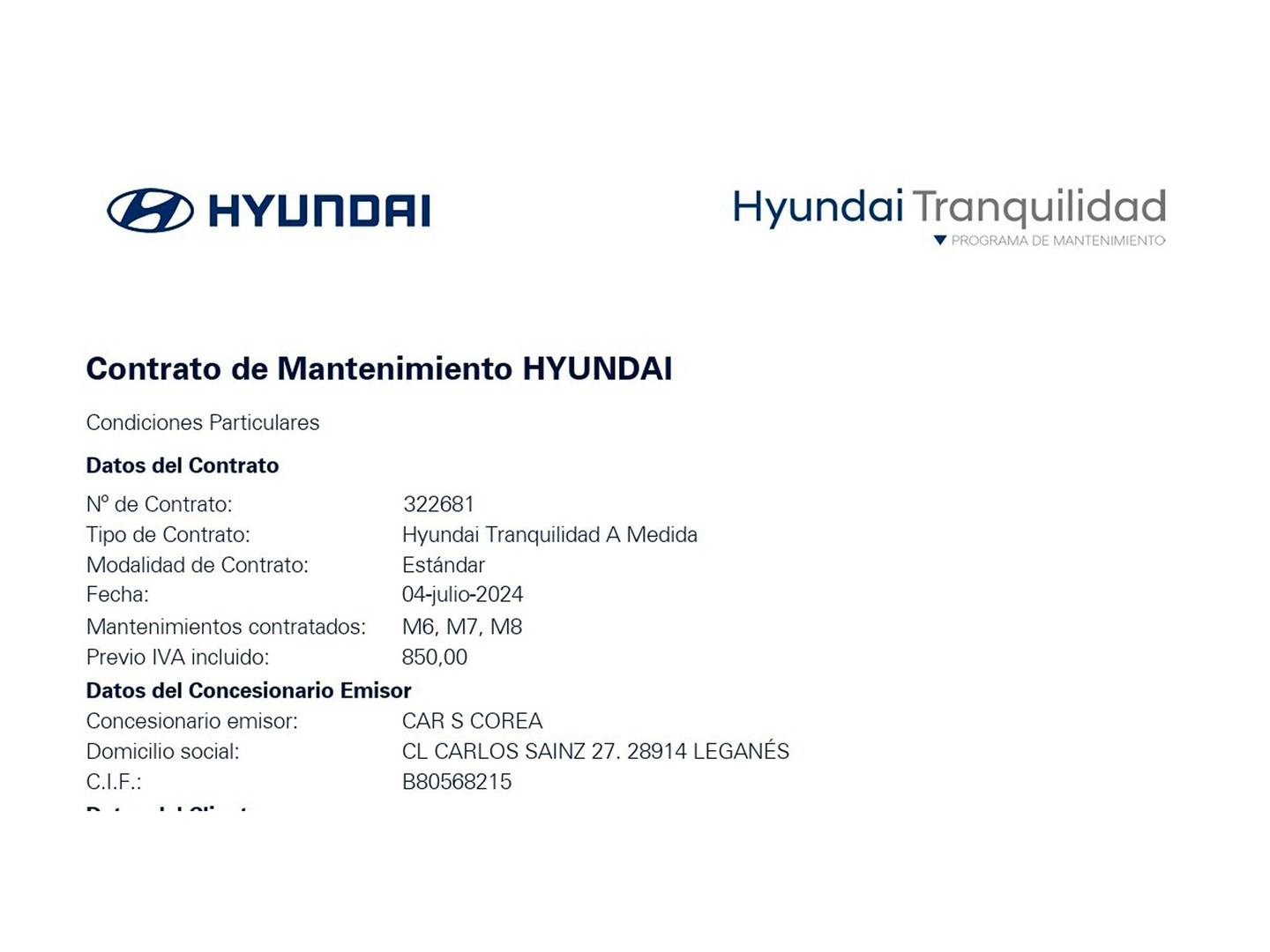 Foto del mantenimiento del Hyundai i30 Hyundai i30 Fastback 1.5 TGDI 48V N-Line X DCT (160 CV)