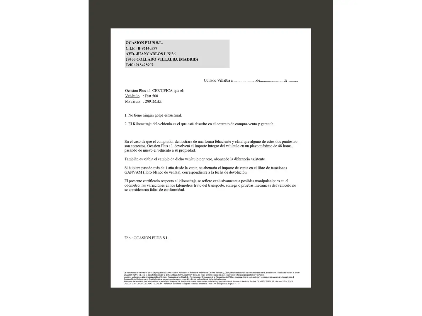 Certificado