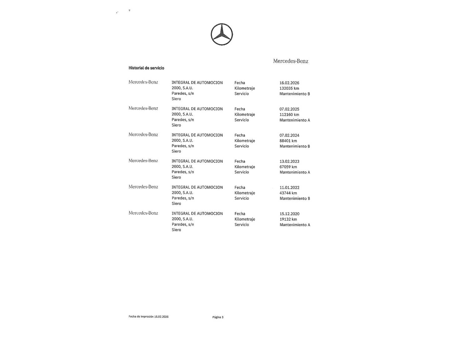 Foto del mantenimiento del Mercedes CLA Mercedes CLA 180 (136 CV) PACK AMG