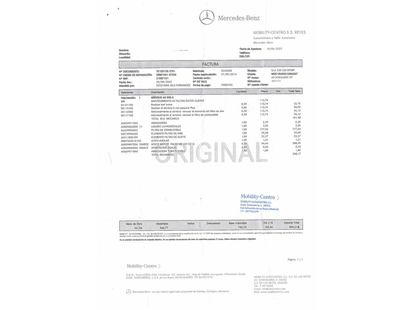 Foto Mercedes GLA Mercedes-Benz GLA 220 d AMG Line (177 CV)