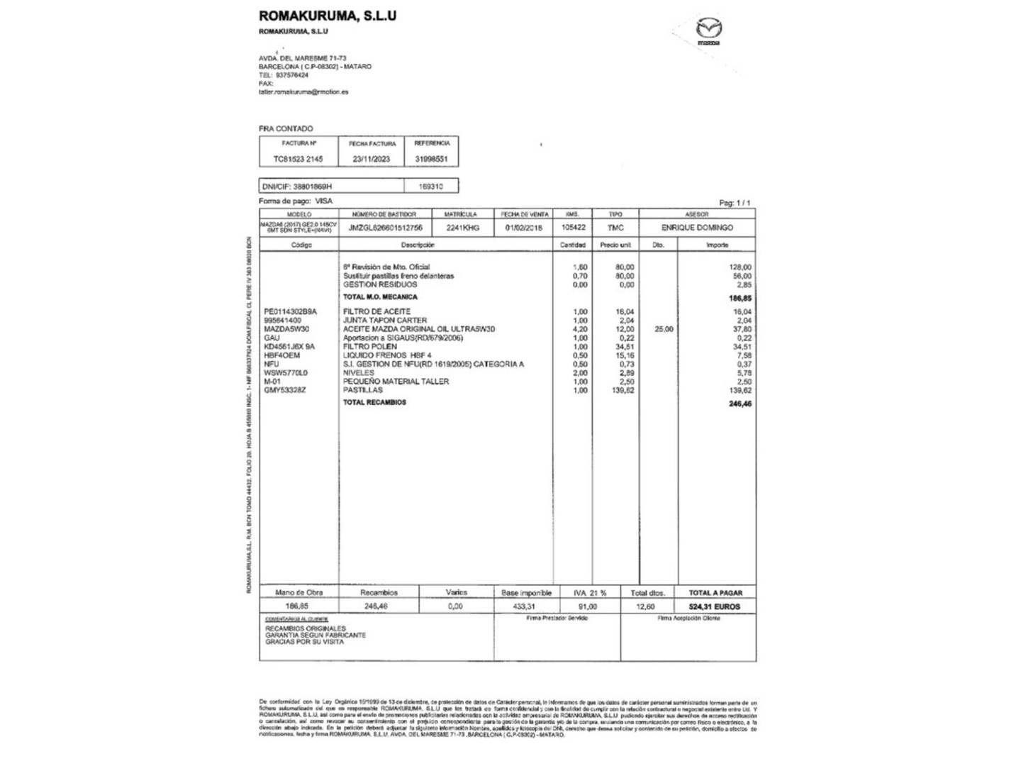 Foto Mazda Mazda6 Mazda Mazda 6 2.0 GE Style+Nav (145 CV)