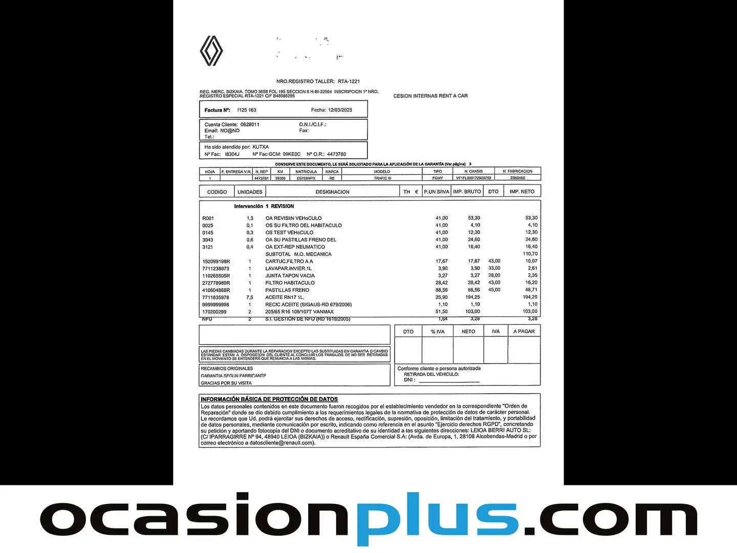 Foto Renault Trafic Renault Trafic Furgon Furgon L1H1 Blue dCi (130 CV)