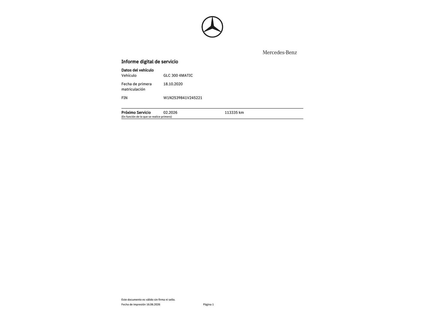 Foto del mantenimiento del Mercedes Clase GLC Mercedes GLC 4Matic (258 CV)