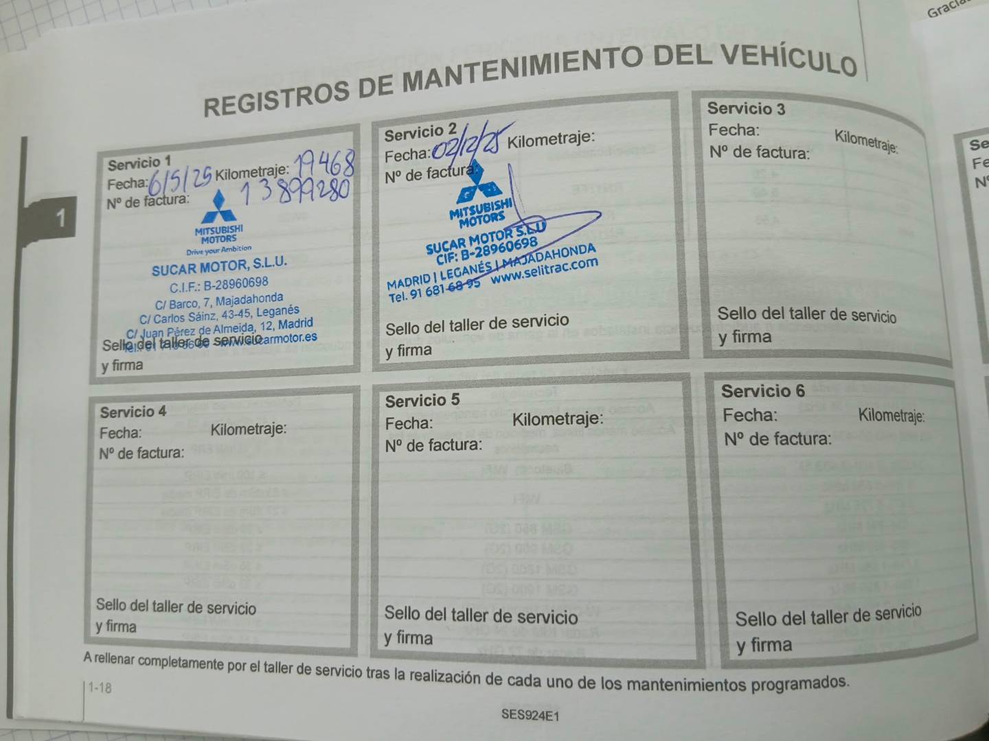 Foto del mantenimiento del Mitsubishi ASX Mitsubishi ASX 100T Motion (91 CV)