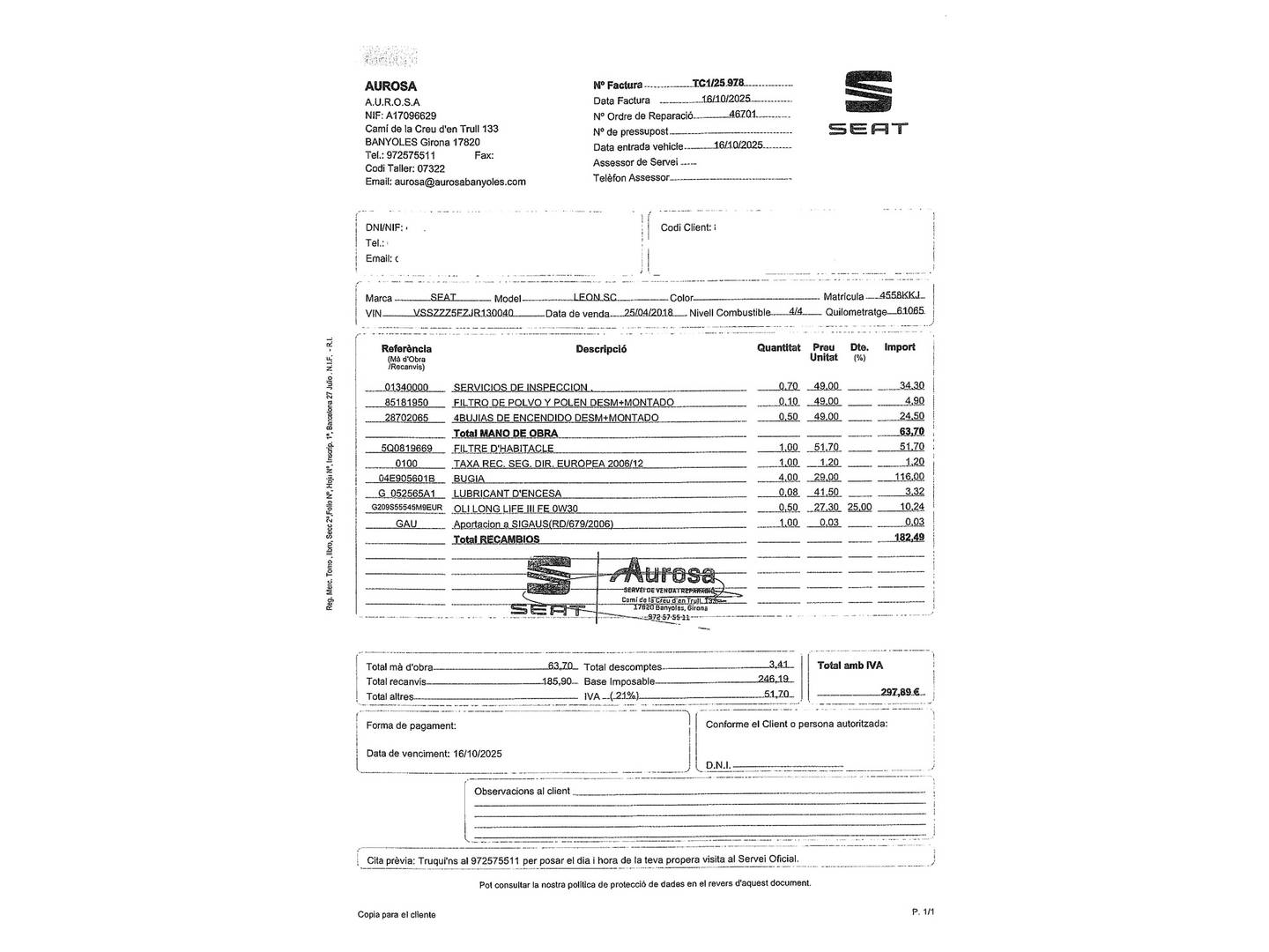 Foto Seat León SEAT León 1.4 TSI S&S FR Plus (125 CV)